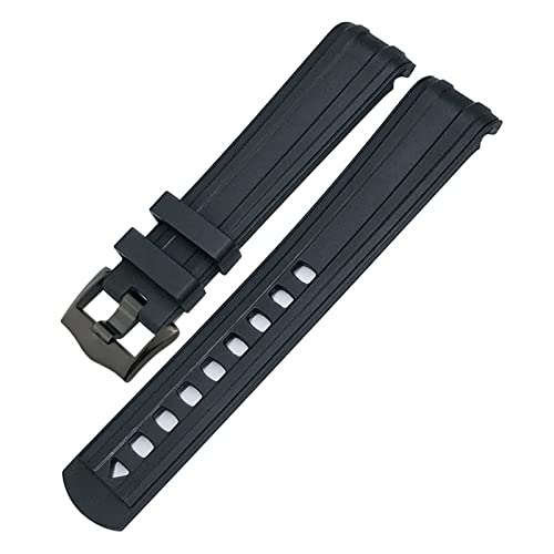 NEYENS Uhrenarmband aus Gummi, 19 mm, 20 mm, 21 mm, gebogenes Ende, passend für Omega Speedmaster Moon Watch, Seamaster 300 AT150, weiches Armband, 20 mm, Achat