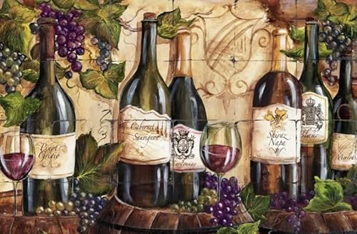 HfmQuisutron Jigsaw Puzzle 1000 Pieces Vintage Art Poster for Fine Wine Poster Wood for Adults Kids Games Educational Toys Df69Zq