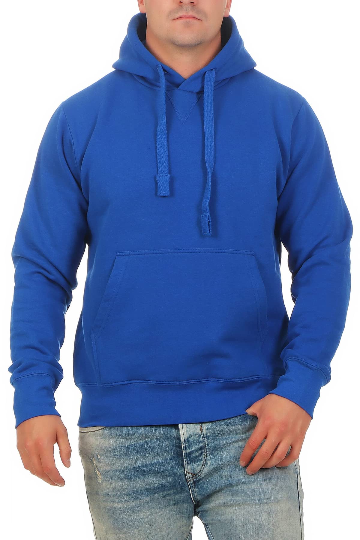 Happy Clothing Herren Pullover mit Kapuze Pulli, Größe:L, Farbe:Blau