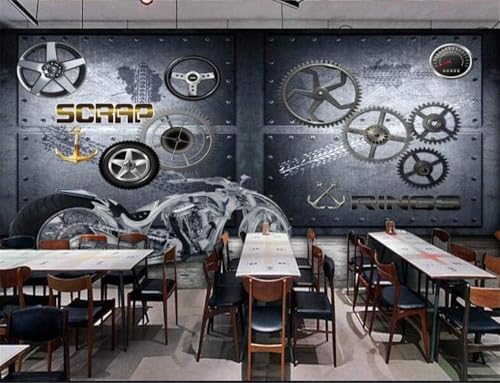 Industriemaschinen Motorräder Getriebe 3D Tapete Poster Restaurant Schlafzimmer Wohnzimmer Sofa TV Dekorative Wand-150cm×105cm