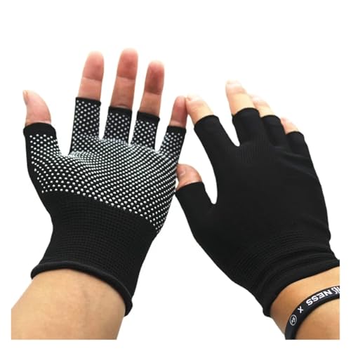 LYHYDMA Fitness-Handschuhe Halbfingerhandschuhe for Herren, Outdoor-Handschuhe, Sport-Motorrad-Fahrradhandschuhe, Fahrradhandschuhe(Black-2,XL)