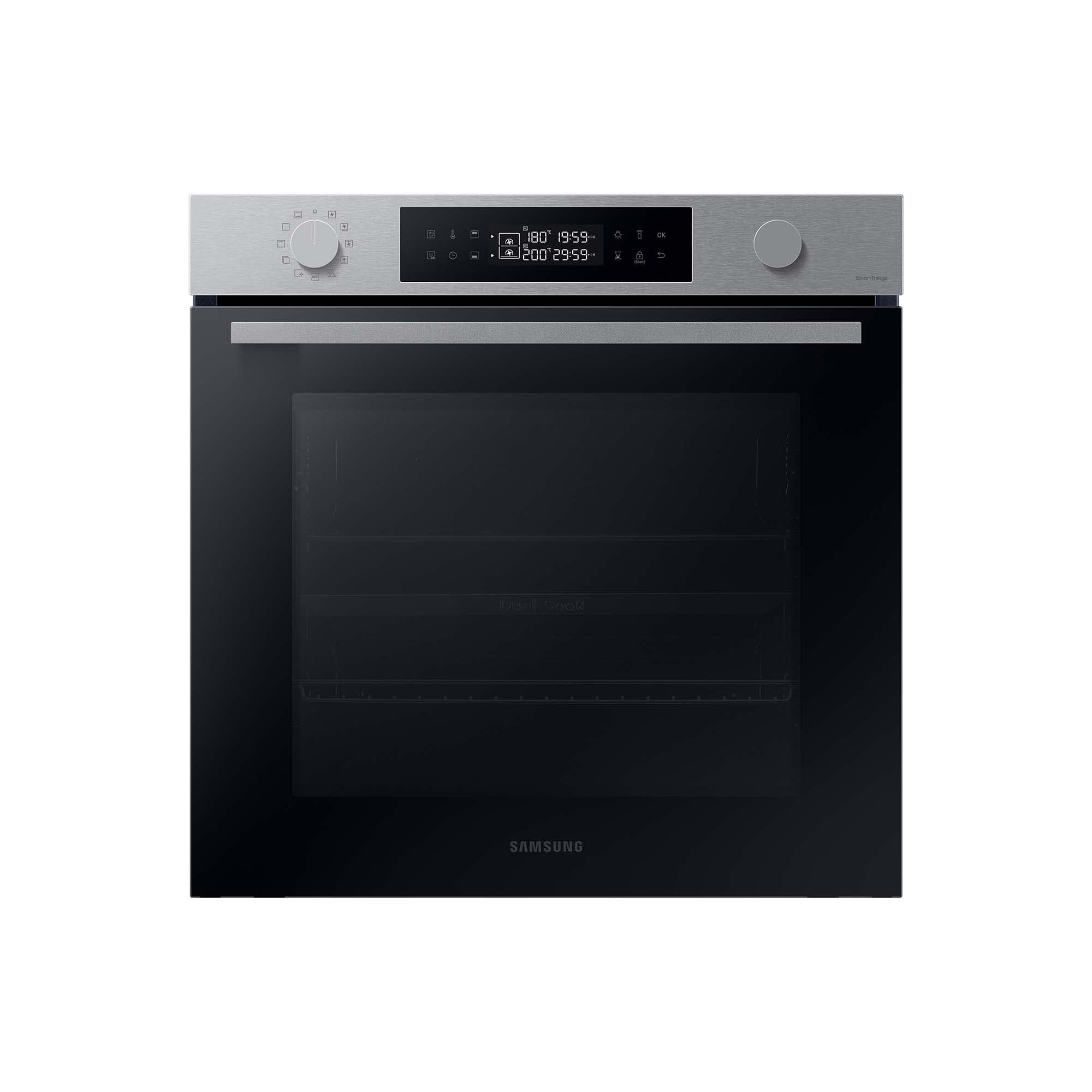 Samsung NV7B44503AS/U1 Einbaubackofen,76 ℓ, Dual Cook, Pyrolytische Selbstreinigung, SmartThings Cooking, XXL-Garraum, Edelstahl