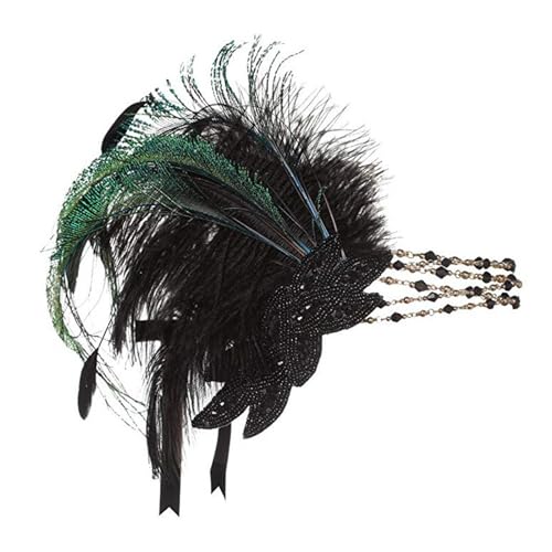 Feder Flapper Stirnband 1920er Jahre Proms Tänzerin Kopfschmuck Event Hochzeit Verlobung Kopfbedeckung Styling Feder Stirnbänder Damen 1920er Jahre