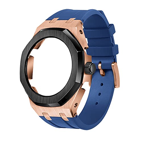 IOTUP Neue 4. Generation GA2100 GA2110 Gummiarmband, Edelstahl-Metallgehäuse, rotgoldenes schwarzes Armband und Modifikationswerkzeuge, Einheitsgröße, Achat