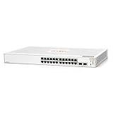 HPE Networking Instant On-Switch-Serie 1830 – Intelligent verwalteter Layer-2-Ethernet-Switch mit 24-Port Gb | 24x 1G | 2X SFP | Lüfterlos | EU-Kabel (JL812A#ABB)