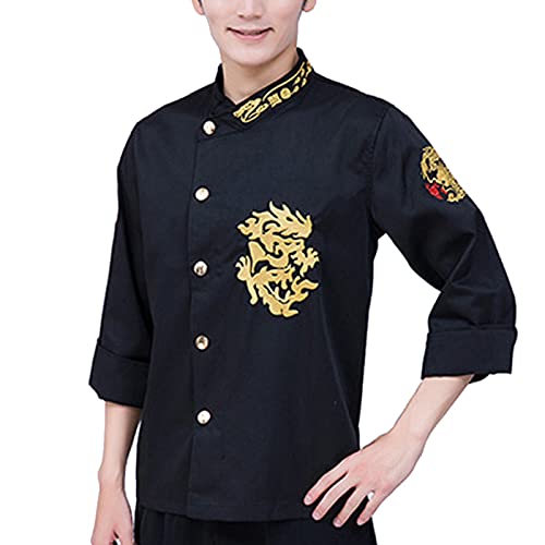 Kochjacke Unisex Kochjacke Damen Kochjacke Herren Männer Frauen Lange Ärmel Koch Mantel Jacke, Atmungsaktiv Schnelltrocknend Küche Uniform Sushi Arbeitskleidung Mantel Feuchtigkeitstransport Gittergew