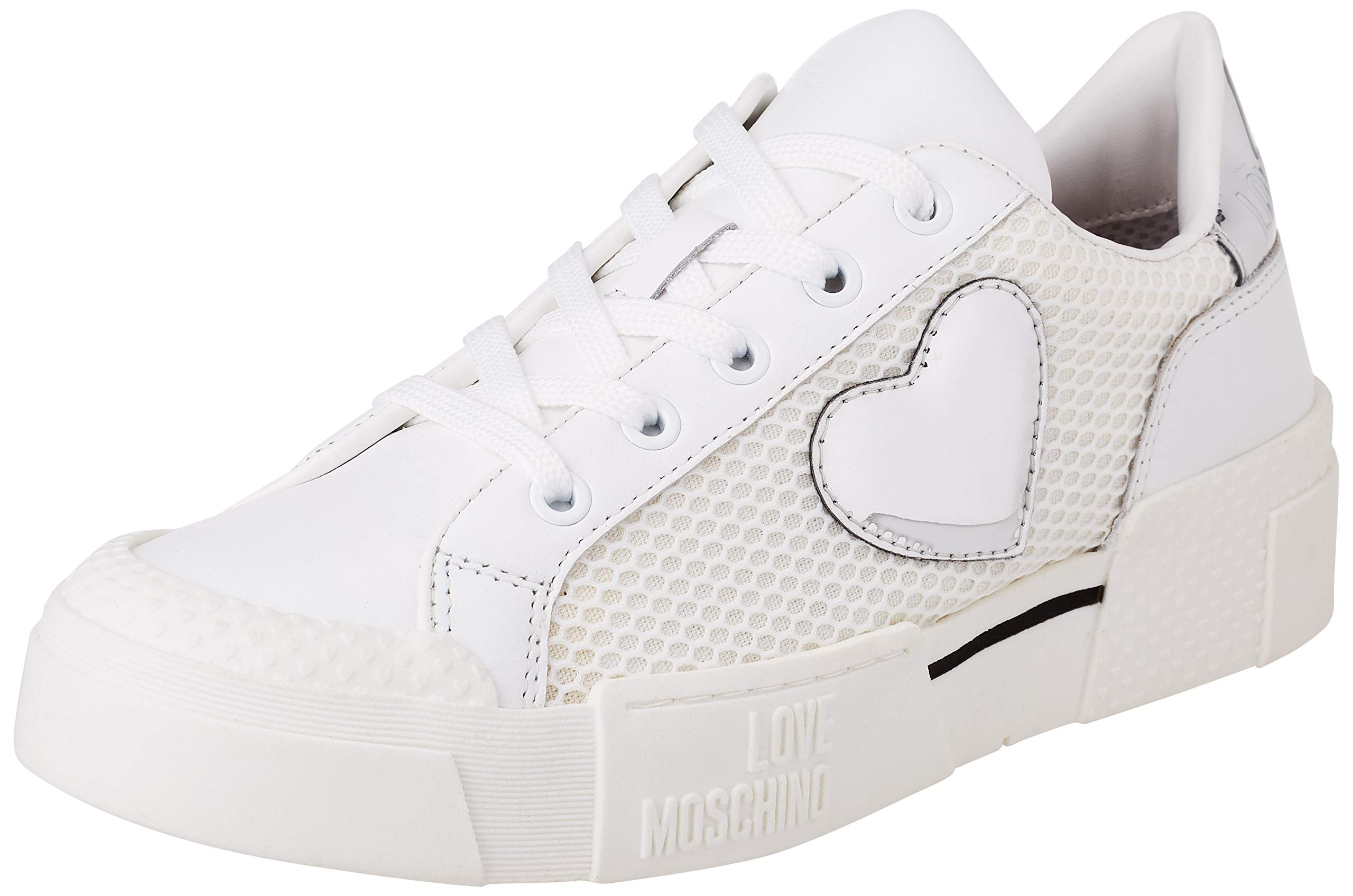 Love Moschino Damen, Scarpe da Donna, Collezione Primavera Estate 2021 Schuh, Bianco, 37 EU