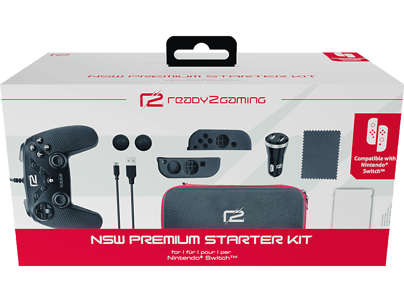 READY 2 GAMING Nintendo Switch Premium Starter Kit, Zubehörset, Schwarz