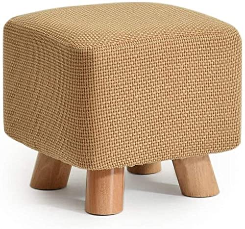 CNBYDK Fußhocker, Aufbewahrungs-Fußhocker, Massivholz-Schuhhocker, quadratischer gepolsterter Fußhocker, Sofa, niedriger Hocker, Fußstütze, kleiner Sitz, Fußstütze, Stuh