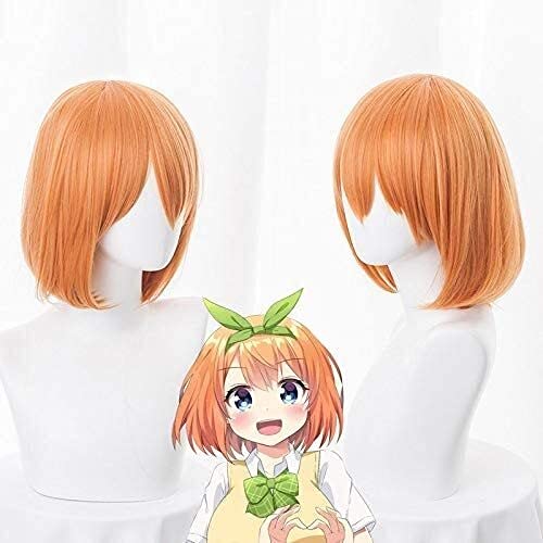 LINLINCD-Anime Coser Wig New Nakano Yotsuba Cosplay Wig Gotoubun No Hanayome The Quintuplets Quintessentiels Orange Cosplay Wig Nakano Yotsuba