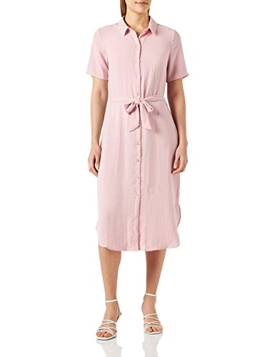 JdY Damen Jdyrachel S/S Above Calf Dress Wvn Noos Kleid, Bleached Mauve, M