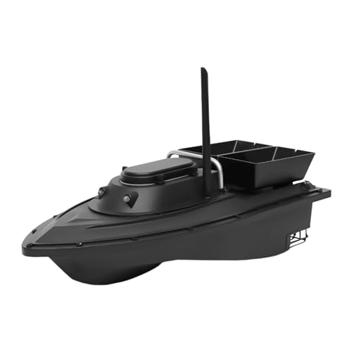 DJOAIUYF Fischköder-Boot 500m Futterboot Bausatz RC Fischköder Boot Köderboot Baitboat Nachtangeln 2kg Auto Cruise Fernbedienung Angelköder-Boot 550 * 267 * 172 mm, Schwarz