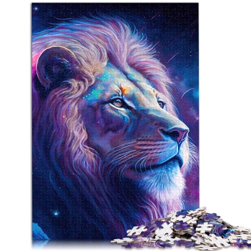 Puzzles mit Löwenmotiv, 1000 Teile, Holzpuzzle, Spaß für zu Hause, Aktivitäten, Geburtstagsgeschenk, Reisegeschenk, 1000 Stück (50 x 75 cm)