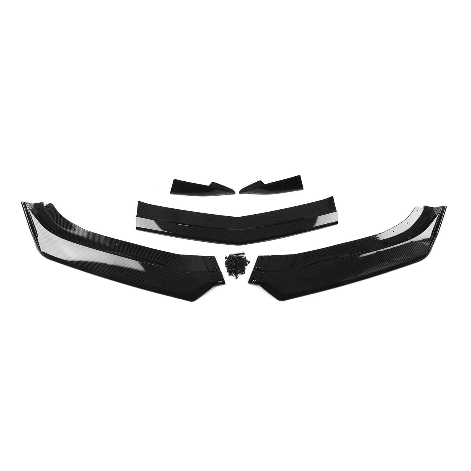 Splitter Für Chevrolet Für Camaro SS 2016-2024 LS LT RS 2019-2024 Frontschürze Spoiler Lip Unteren Splitter Schutz Platte Schutz Bord Frontlippe(Kohlefaser-Optik)