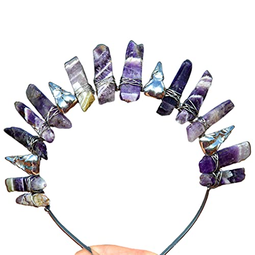 Tribal Metall-Krähenschmuck, Haarreif, transparent, für Kristall-Haarband, Festival, Party, Hexen-Kopfschmuck