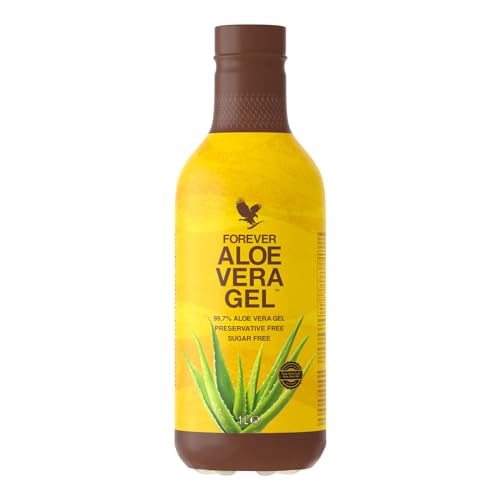 Forever Aloe Vera Gel (1 Liter Saft zum trinken), 100% pures zertifiziertes Aloe Vera Gel, zuckerfrei, ohne Zusatz von Konservierungsstoffen, VitaminC