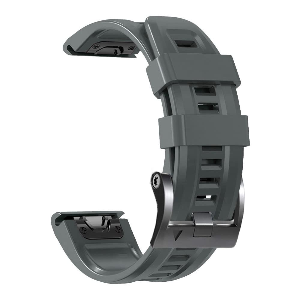 NEYENS 26 22 mm offizielles Silikonband mit Schraubschnalle für Garmin Fenix 6, 7, 5 Plus, Easyfit-Uhrenarmband für Fenix 6X Pro 7X 5X 3HR Armband, 22mm Fenix 5 5Plus, Achat