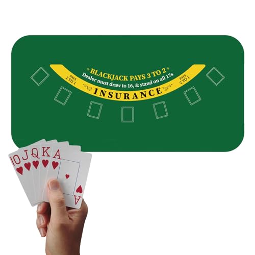 Nbhuiakl Pokertischdecke | Große Spieltischmatte 120x60cm | rutschfeste Pokermatte, Poker-Tischmatte für Pokerparty, Mottoparty, Pokerabend