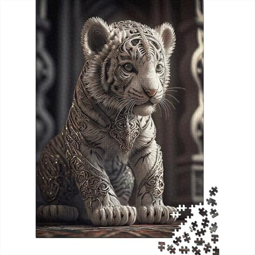 Puzzle für Erwachsene und Jugendliche, Tiger, Holzpuzzle, Puzzle für Erwachsene und Jugendliche, Holzpuzzle für Erwachsene und Jugendliche, 75 x 50 cm