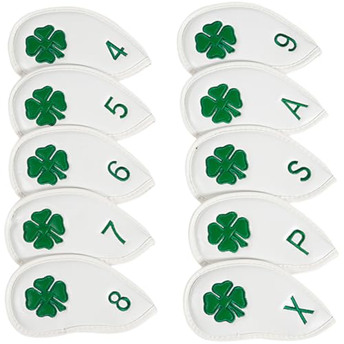 Mllepjdh 10Pcs PU Leder Golfplätze Eisen Club Head Keile Eisen Club Schutzhülle Headcover Putter Protector Golfplätze Liefert