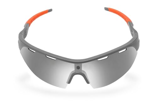 SIROKO - Selbsttönende Sportbrille für Radfahren K3s PhotoChromic GreyGrau/Leuchtendes Orange