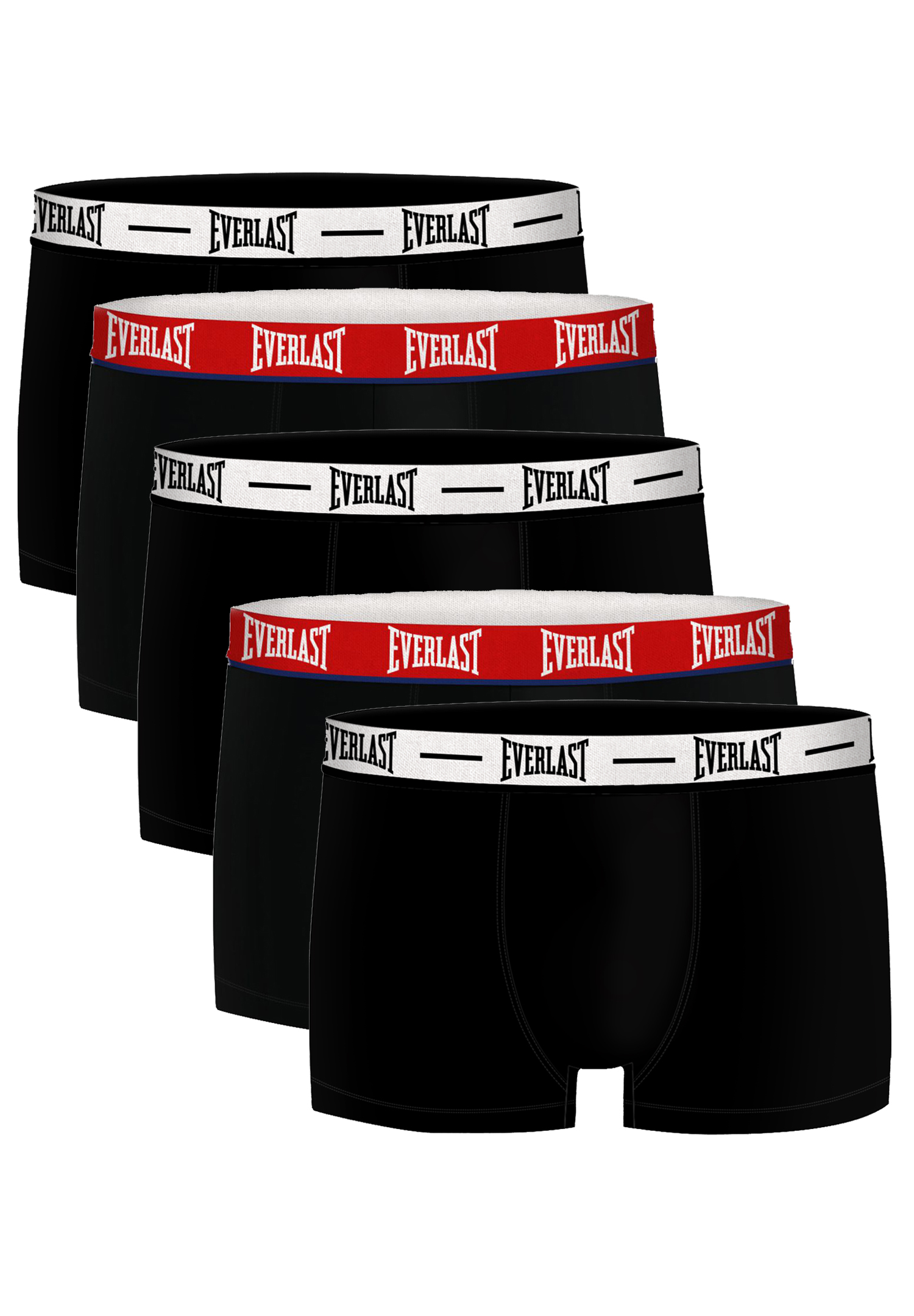 Everlast 10 er Pack Boxer Short Slip Men Herren Unterhose Pant Unterwäsche, Farbe:852 - Black/White/red, Bekleidungsgröße:XL