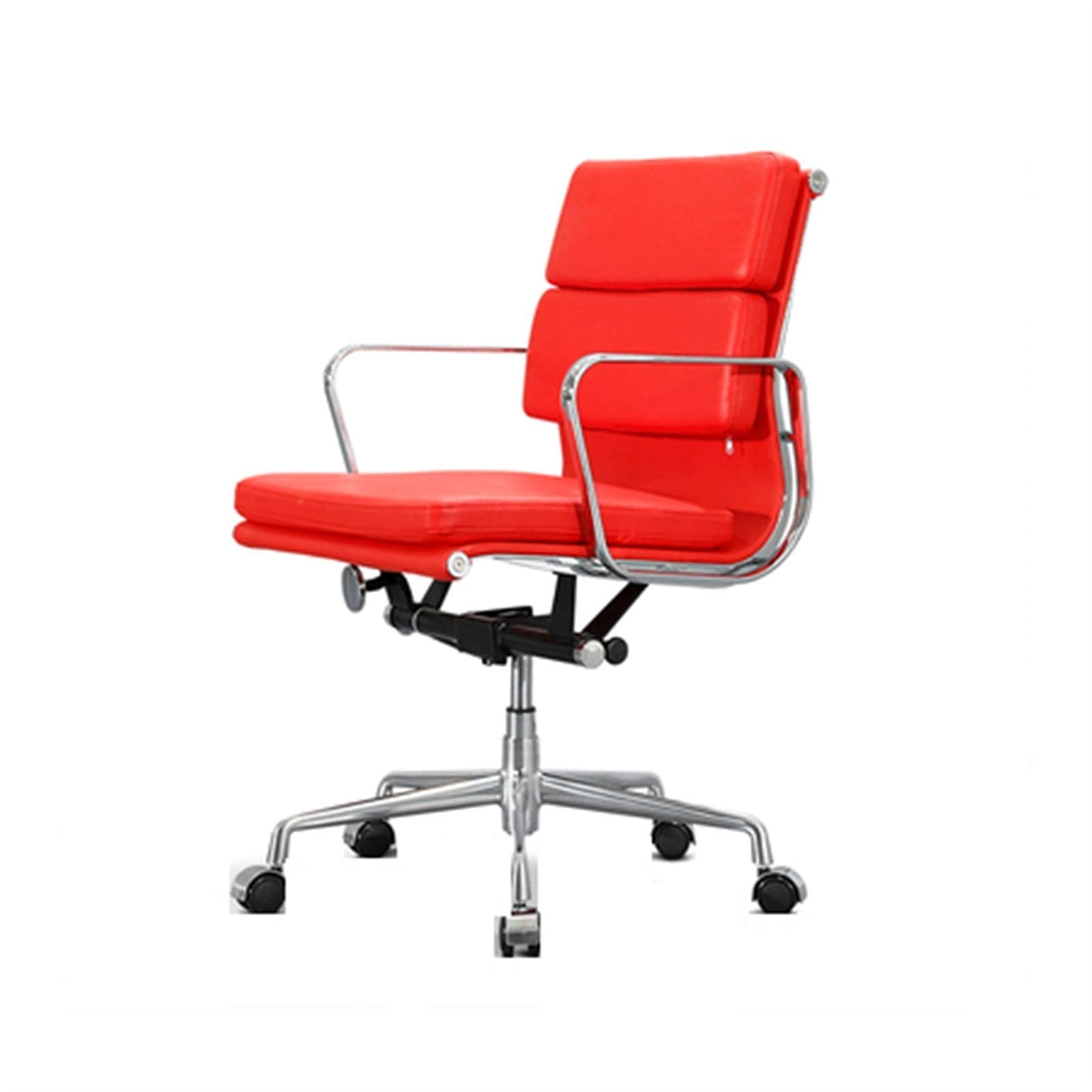 TBSZCM Home Work Chair Office Chairs Boss Chairs Managerial Chairs Office Chair in Red Red Leather Run Forward