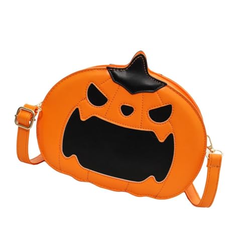 Neuheit Halloween Devil Pumpkin Umhängetasche Weichem Polyesterfutter Verstellbarer Riemen PU Umhängetasche