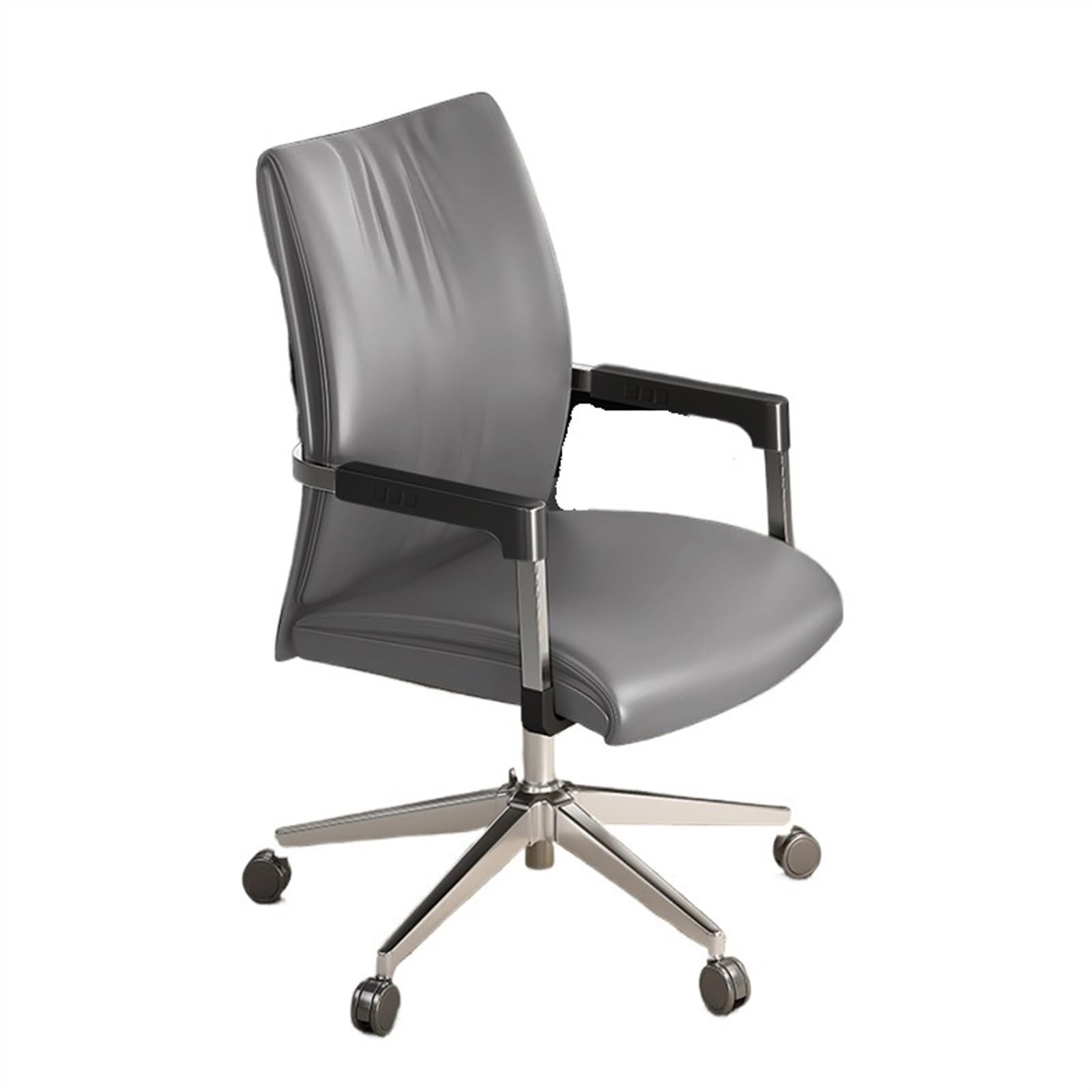 FUHAI-666 Bürostühle Ergonomischer Stuhl, Bürostuhl, bequemer PU-Lederstuhl, Verstellbarer Drehstuhl, Schreibtisch und Stuhl for Büro, Besprechungsraum und Heimgebrauch Schreibtischstuhl(Grigio)