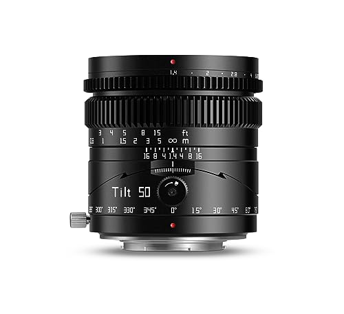 TTArtisan 50 mm F1.4 Neigungsobjektiv mit Metallgehäuse, kompatibel mit Micro Four Thirds M43-Halterung, Schwarz