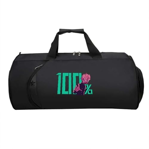 M-ob Psyc-ho 100 HandgepäCk Tasche, Leichte Faltbare Duffel Taschen, Reisetasche Weekendertasche füR Damen Herren Flugzeug(Black 1)