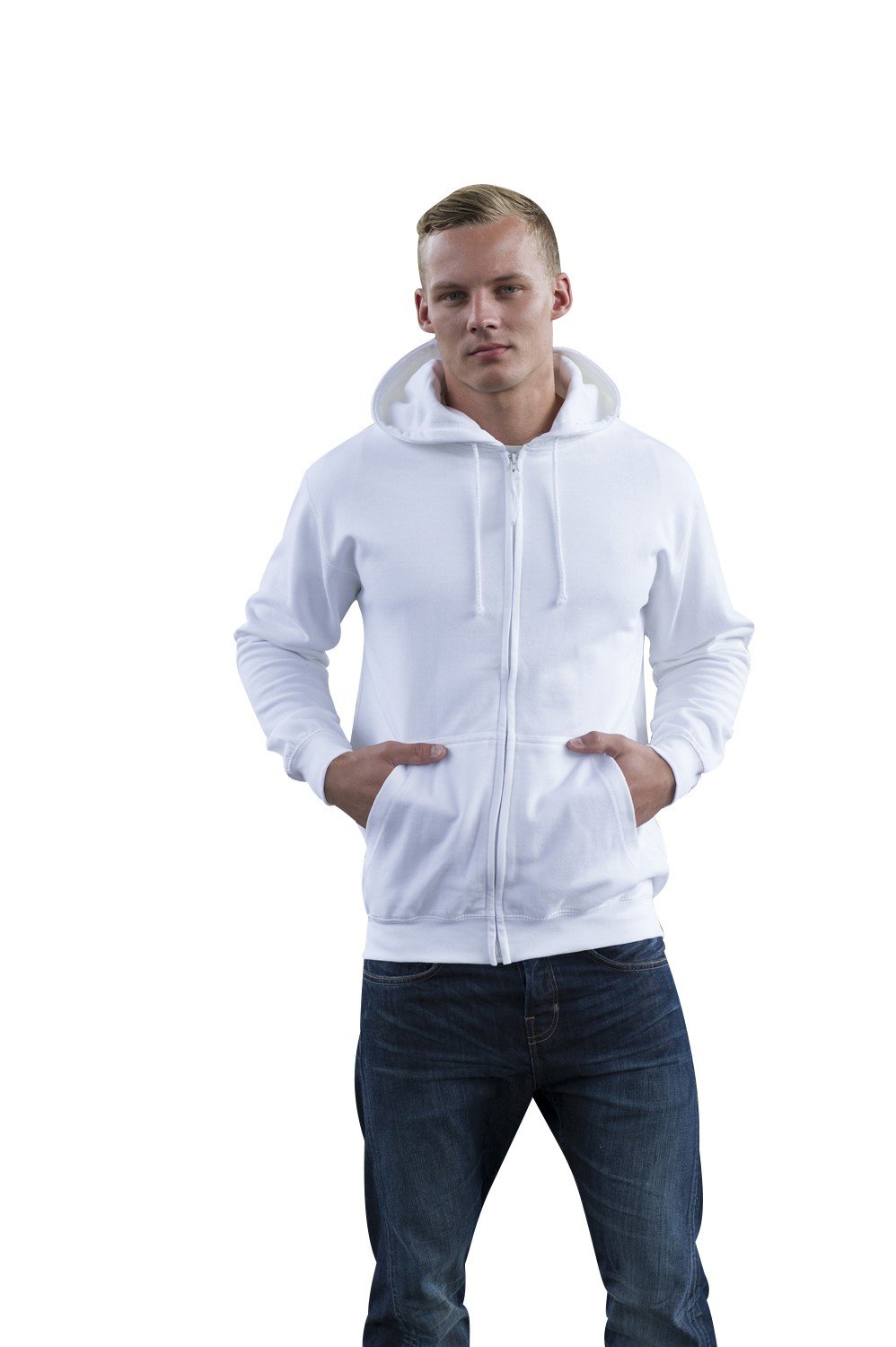 JH050 Zoodie Kapuzensweatshirt L,Arctic White