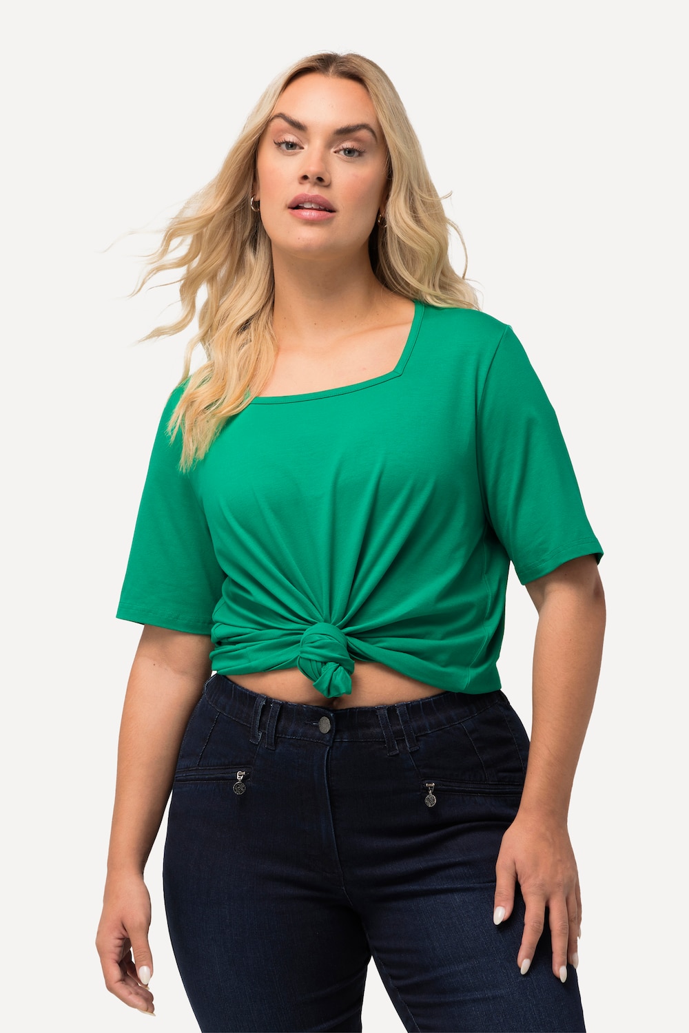 Große Größen T-Shirt, Damen, grün, Größe: 50/52, Baumwolle, Ulla Popken