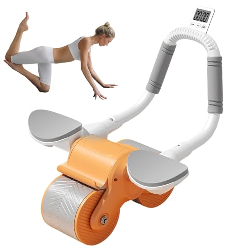 Takluu Ab Roller mit Ellenbogenstütze, Abdominal Wheel Ab Roller, Ab Wheel Roller für Rumpftraining mit Timer, automatischem Rückprall, Tragbares Bauch-Trainingsgerät für Damen und Herren,