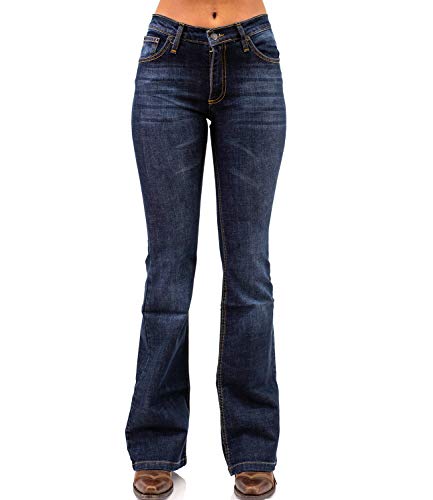 Comycom Damen Bootcut Jeans Break 33/34