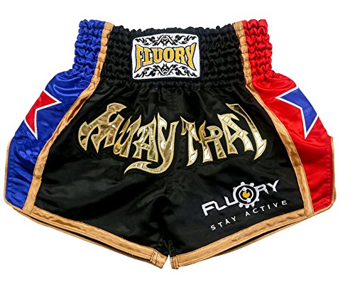 FLUORY Muay Thai Fight Shorts, MMA Shorts, Kleidung, Training, Käfigbekämpfung, Grappling, Kampfsport, Kickboxen, Shorts