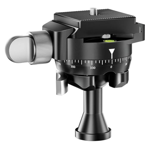 Torribala Mini-Schwenk-Kugelkopf für Spiegelreflexkameras, Fotografie, Aluminiumlegierung, Sphärischer Panorama-Mini-Schwenk-Neigekopf mit Schnellwechselplatte, Einfache Installation