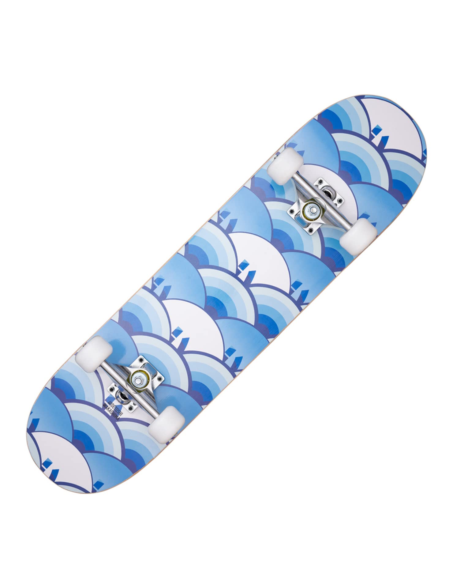 HIDETOSHI WAKASHIMA Street Skateboard 31 x 8 Zoll - Komplettboard für Einsteiger aus stabilem Holz und Aluminium, geeignet für Kinder, Teenager und Erwachsene mit verschiedenen Motive (Sumiyoshi)