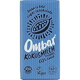 Ombar rohe Schokolade Probiotische organische Kokosnuß Schokoladenriegel 38g (5er Pack)