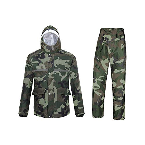 Ynport Crefreak Wasserdichter Anzug für Herren/Damen, Camouflage-Muster, mit Kapuze