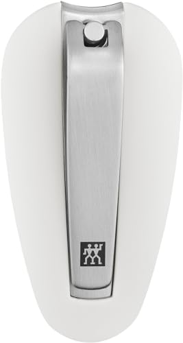 ZWILLING Nagelknipser mit Ergonomischer Form aus Edelstahl mit Auffangbehälter, Premium, Weiß, 65 mm