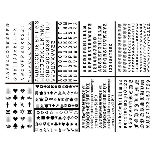 ORLOVA Fake Tattoos, temporäre Tattoos, 10 Blatt Alphabet Temporäre Tattoo Aufkleber Art Font DIY Name Tattoo Kit Englische Buchstaben Fake Tattoo