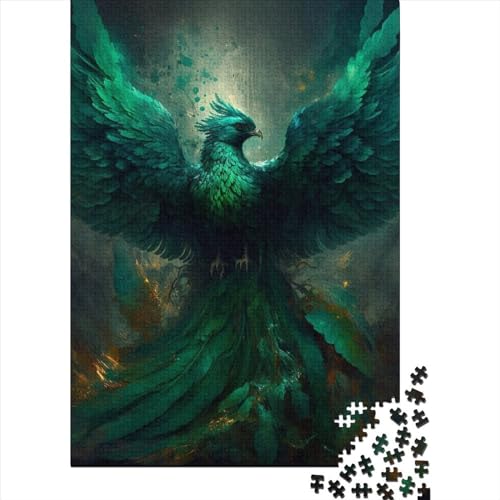 Phoenix-Holzpuzzle für Erwachsene und Jugendliche von Art Jigsaw Puzzles für Erwachsene, 1000 Teile, Spielspielzeug für Erwachsene, Familienpuzzle, Geschenk (Größe 29,53 x 19,69 Zoll)