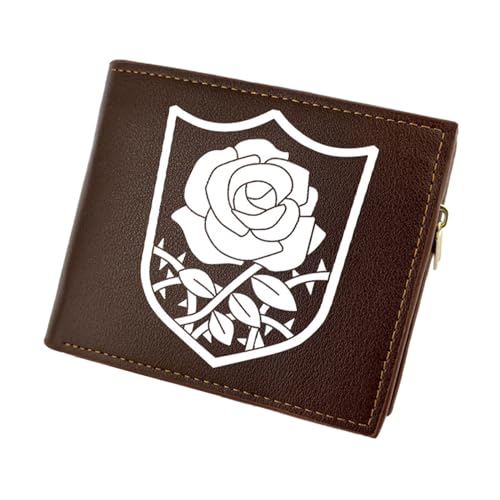 RYNDEX Black Clov-er Anime Geldbeutel, Schmale Bi-Fold Kleines Portemonnaie, PU-Leder Geldbörse Brieftasche Wallet, für Teenager und Junge Mädchen(Color:Multicolor 5)