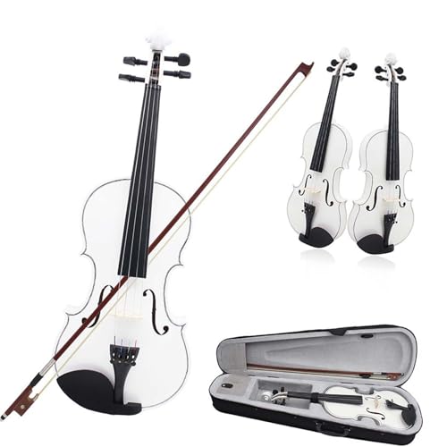 Standard Violine Violine Holz Anfänger Praxis Massivholz Geige(4/4-white)