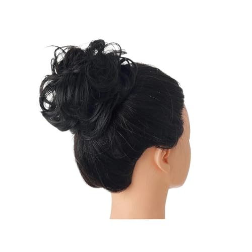 Haarteil Synthetischer unordentlicher Haarknoten, Chignon, Haargummis, gefälschtes Haarband, Zopf, elastischer Haarteilschwanz for Frauen, synthetischer Wickel, lockiger Pferdeschwanz Haarverlängerung