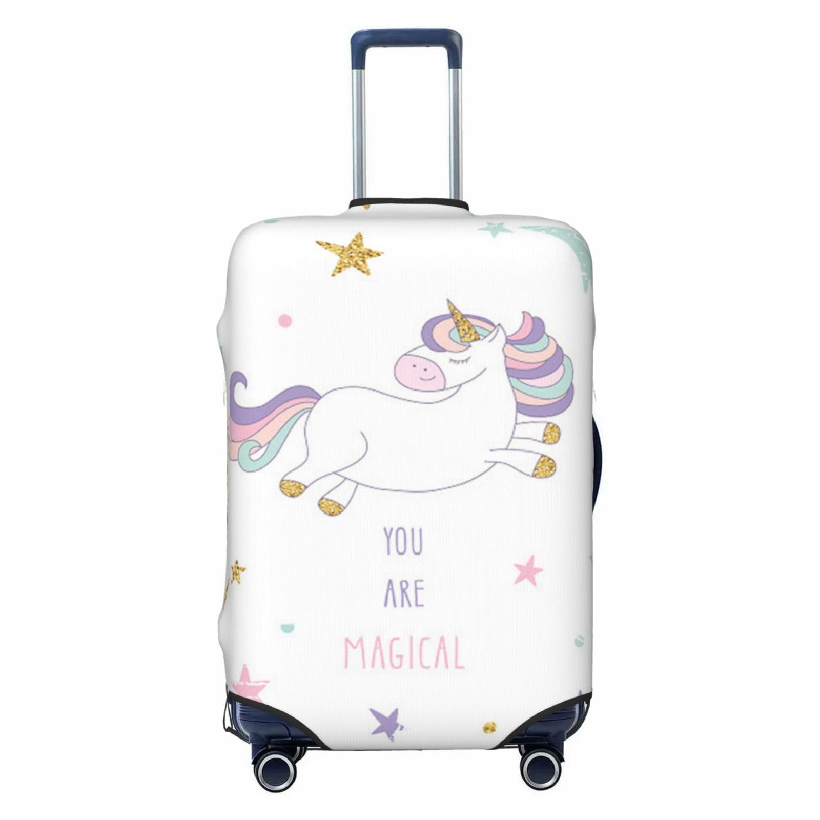 You Are Magical Reisegepäckabdeckung, robuster Kofferschutz, passend für 45,7 - 81,3 cm große Gepäckstücke, Größe M, Schwarz, Medium