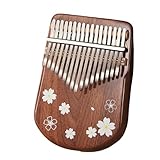 Kalimba 17 Tasten Kalimba Walnuss 21 Tasten Kalimbas Chromatische Tragbare Mini Musik Tastatur Finger Klavier Zubehör(C17)