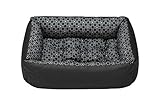 SuperKissen24. Hundebett Hundekorb Hundesofa Tierbett für Kleine, Mittlere und Grosse Hunde - Waschbar - Größe XL - Louis Black