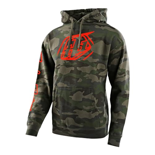 Troy Lee Designs Motocross/Bike Racing Pullover Hoodie für Herren Cropped Badge, Forest Camo, Large